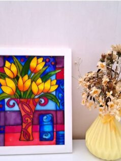 تابلو ویترای طرح گُل