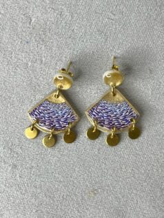 گوشواره دستساز آبی