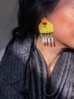 گوشواره های دستساز نقاشی شده