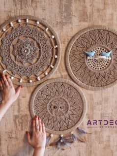 ست دیوارکوب قلاب بافی