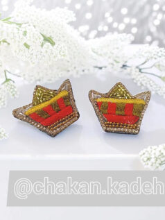 گوشواره سوزن دوزی تاج