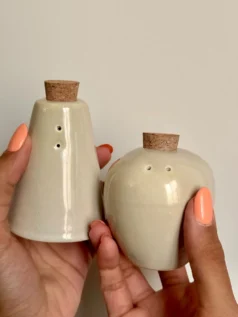 نمکدان سرامیکی رنگ سبز ماچا