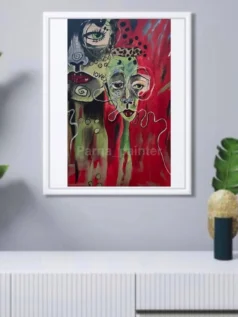 تابلو نقاشی چهره انتزاعی