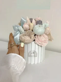 شمع دستساز باكس گل