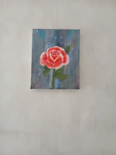 تابلو نقاشی گل کهکشانی