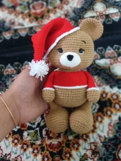 عروسک دستبافت خرسی