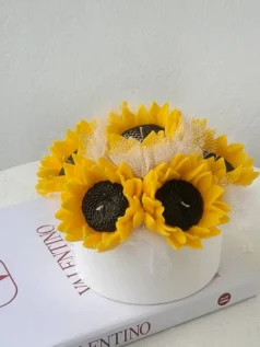 شمع باکس گل آفتابگردان