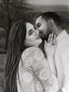 سفارش نقاشی چهره سیاه قلم