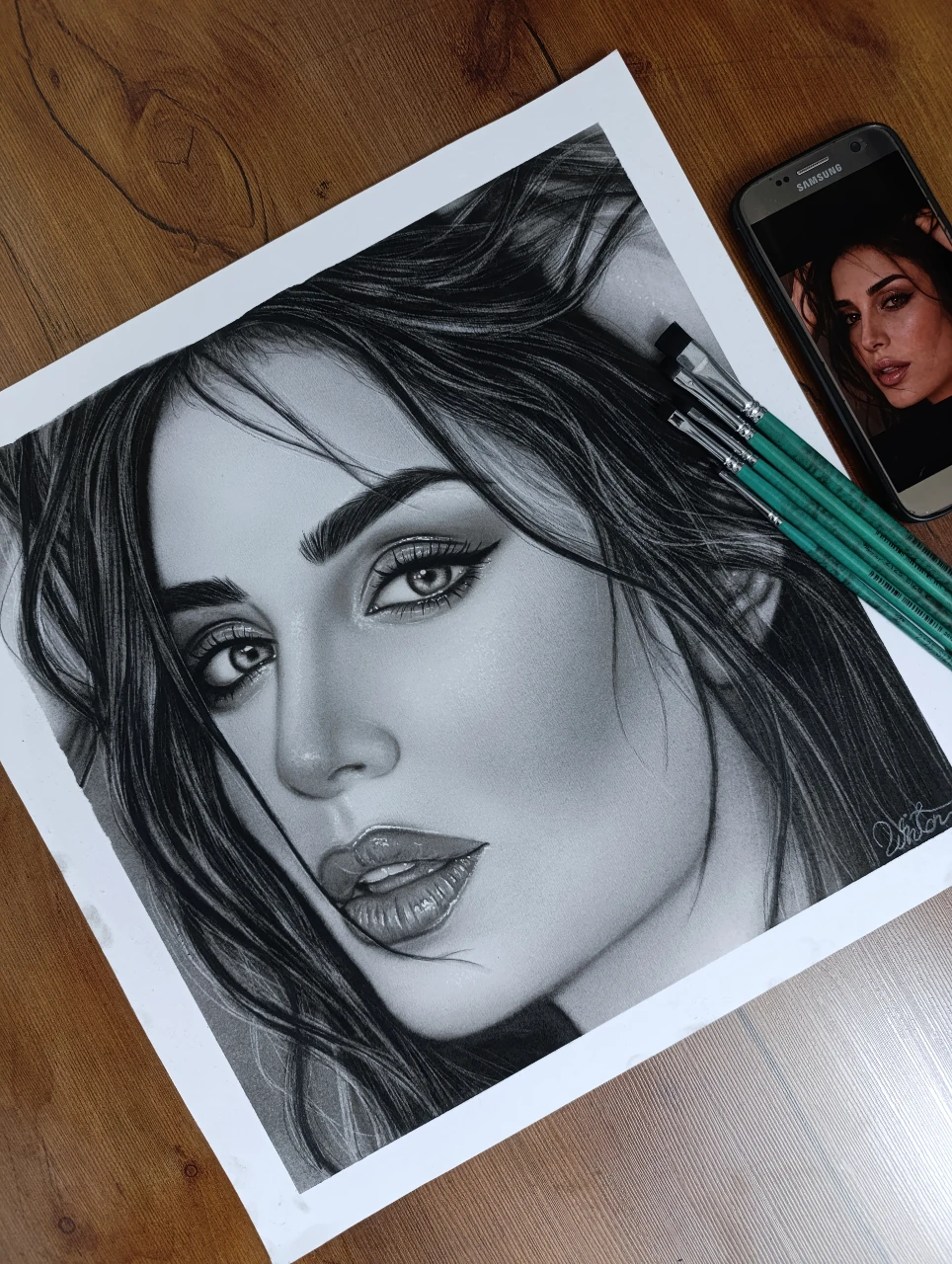 سفارش نقاشی چهره سیاه قلم و رنگ روغن, ما گالری سفارش نقاشی چهره سیاه قلم و رنگ روغن