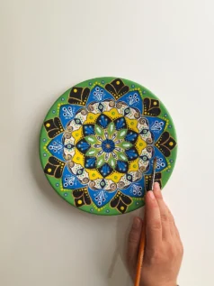 دیوارکوب ماندالای دست ساز روی سفال