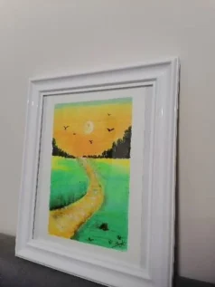 تابلو نقاشی غروب دشت