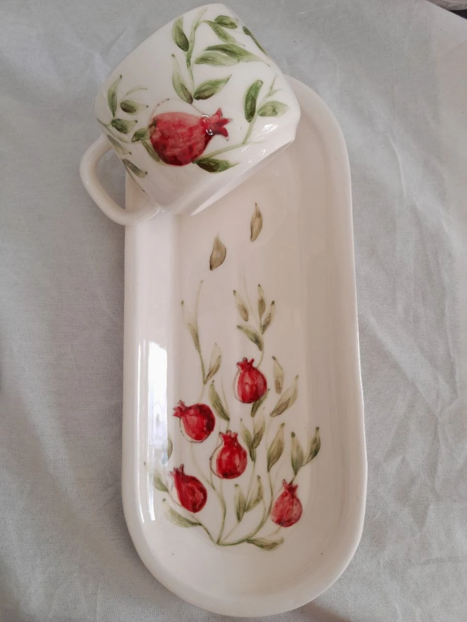 ست ماگ و سینی طرح انار