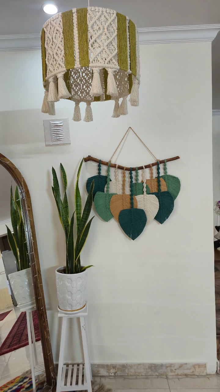 دیوارکوب برگ مکرومه مدل پیچ, ما گالری دیوارکوب برگ مکرومه مدل پیچ - تصویر 5
