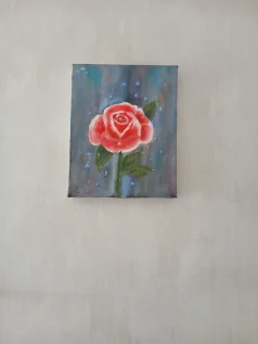 تابلو نقاشی گل کهکشانی