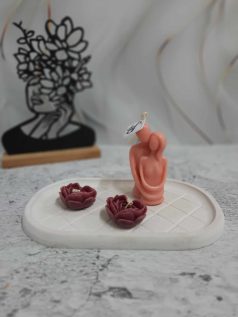 شمع آغوش با گل رز