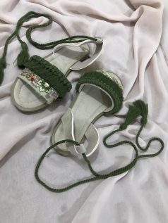 صندل مکرومه بافی بند دار