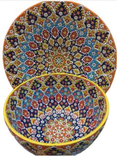 کاسه و بشقاب میناکاری