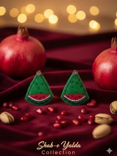 گوشواره گلدوزی هندوانه