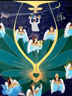 تابلو رنگ روغن داستان آفرینش