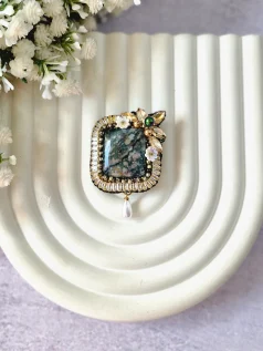 گلسینه سنگ طبیعی عقیق خزه ای