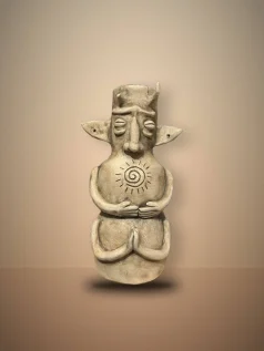 گلدان تک نسخه سفالی