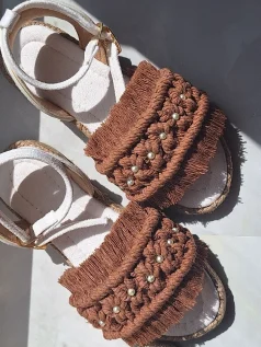 صندل مکرومه بافی