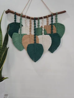 دیوارکوب برگ مکرومه مدل پیچ